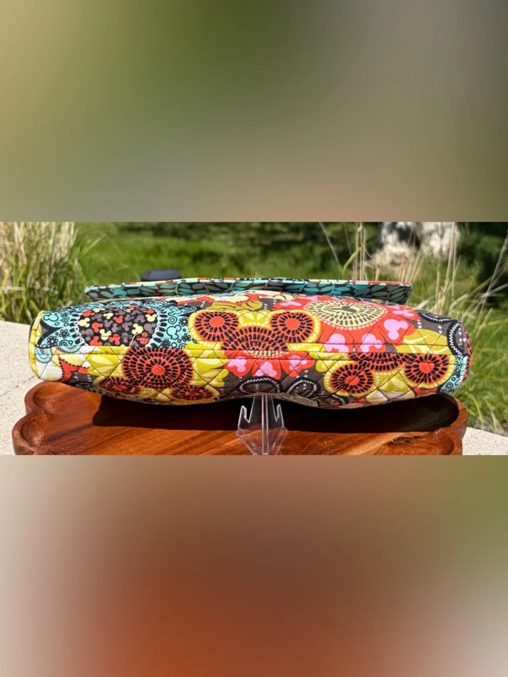Disney Parks Vera Bradley Tablet Hipster Crossbody “Mickey’s Perfect Petals” EUC